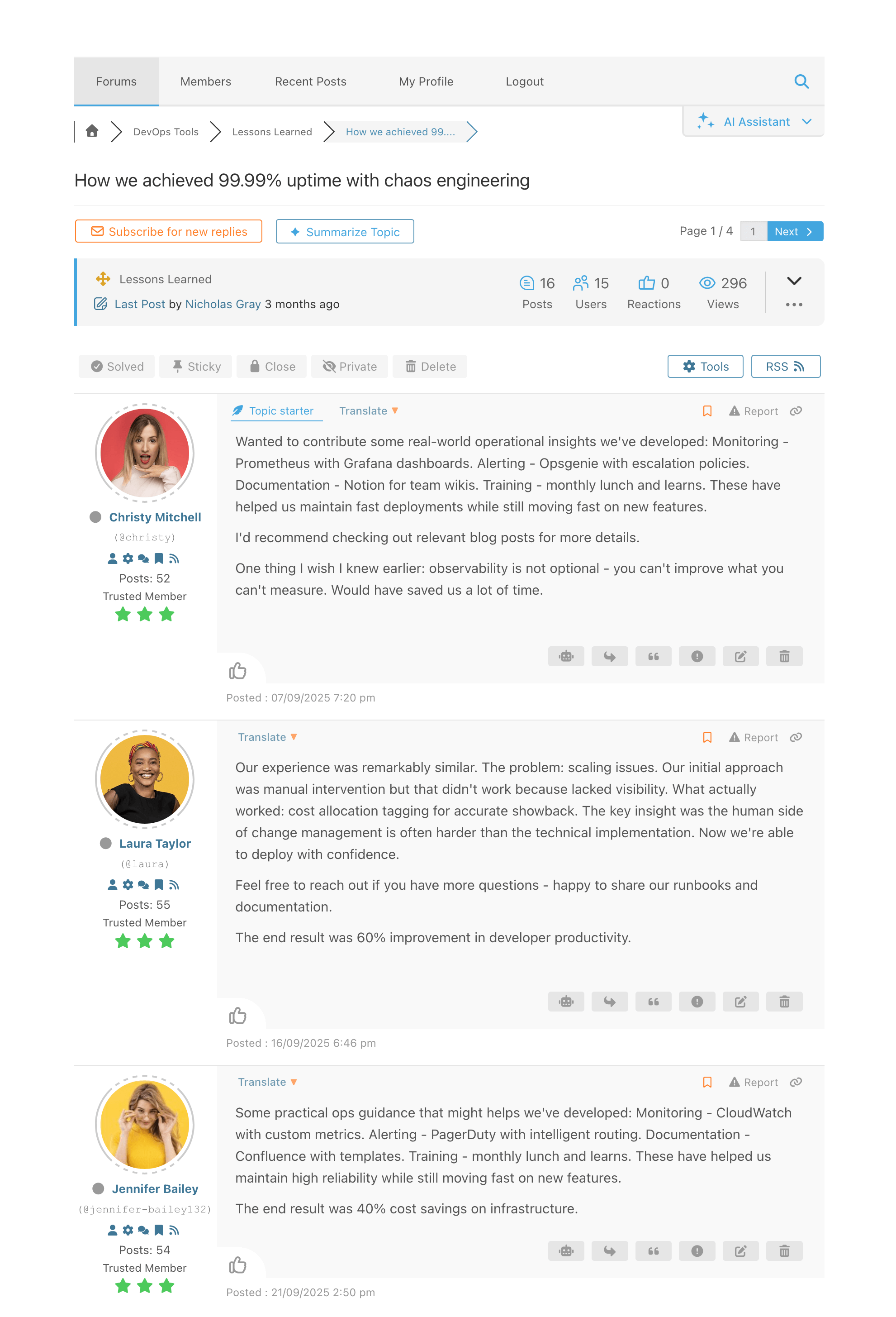 Simplified Layout - Posts View