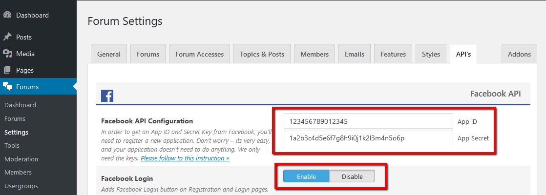 How to obtain your Facebook App Key to enable Facebook login on